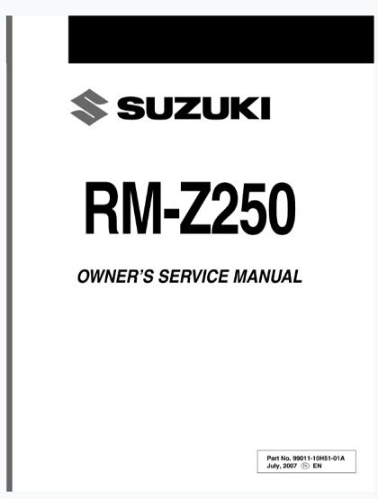 suzuki rm z250 manual pdf